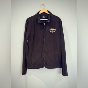 Men’s Black Guinness Branded Full Zip Jacket Size XL EUC